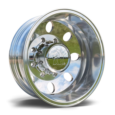 17.0x6.50 Spartan High Polished Aluminum 4-Wheel Kit for Dodge Ram 3500 DRW (2019-Present)