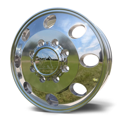 17.0x6.50 Spartan High Polished Aluminum 4-Wheel Kit for Dodge Ram 3500 DRW (1994-2018)