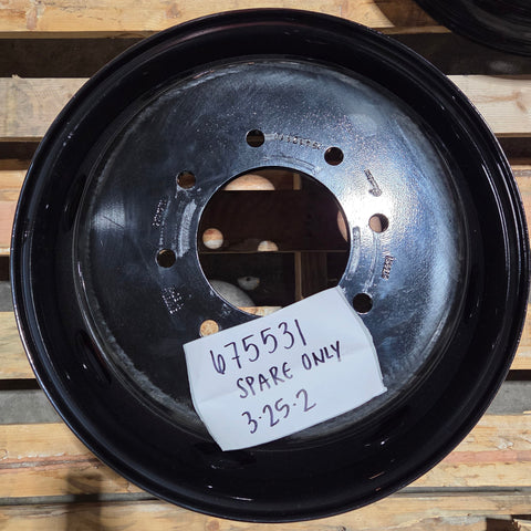 19.5x6.75 8x200mm Black Steel Dodge Ram 3500 (2019-Present) (SPARE ONLY)