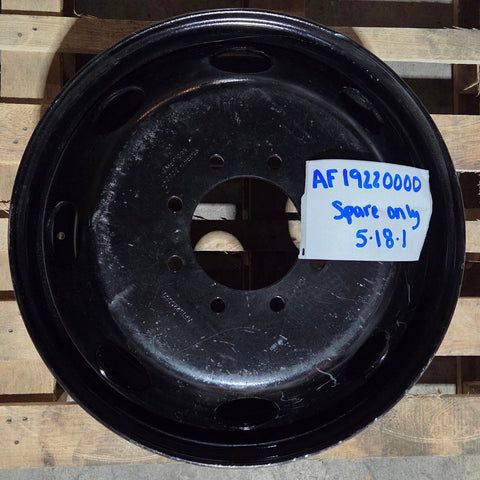 19.5x6.75 American Force Spare 8x6.5" Black Steel (Dodge Ram 3500 DRW 1996-2018) (SPARE ONLY)