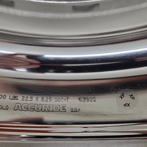 22.5x8.25 Accuride Lightweight 10x285mm Hub Pilot High Polish Both Sides (returned item)