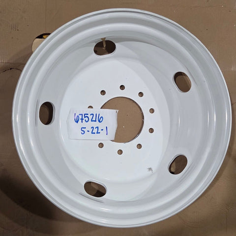 22.5x6.75 White Steel 10x8.75" (Old Chevy 2 Ton Trucks) (returned item)