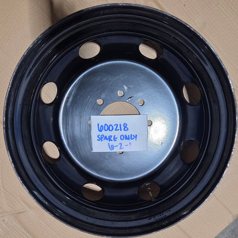 19.5x6.00 8x6.5" Black Steel (Dodge Ram 3500 1994-2018) (SPARE ONLY)
