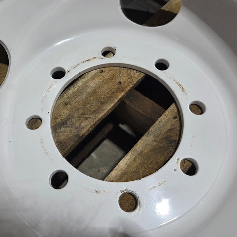 22.5x8.25 Jantsa 8x275mm Hub Pilot 4 Hand Hole White Steel (Returned Item)
