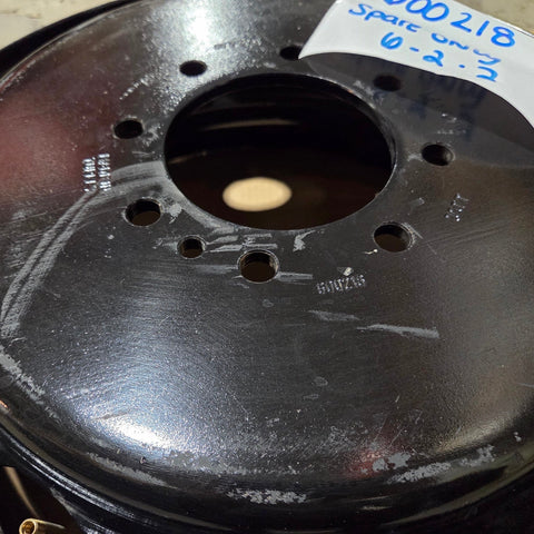 19.5x6.00 8x6.5" Black Steel (Dodge Ram 3500 1994-2018) (SPARE ONLY)