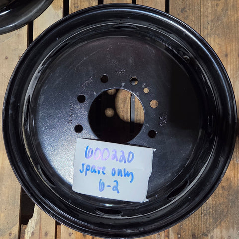 19.5x6.00 8x6.5" Black Steel Chevy/GMC 3500 DRW (1973-2010) (SPARE ONLY)