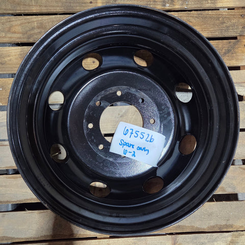 19.5x6.75 8x200mm Black Steel Ford F350 (2005-Present) (SPARE ONLY)