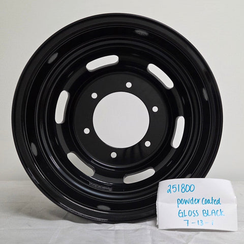 16 x 5.5 Alcoa 6x205mm Sprinter 3500 Powder Coated GLOSS BLACK (Spare) (returned item)