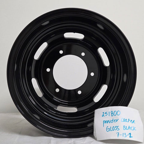16 x 5.5 Alcoa 6x205mm Sprinter 3500 Powder Coated GLOSS BLACK (Spare) (returned item)
