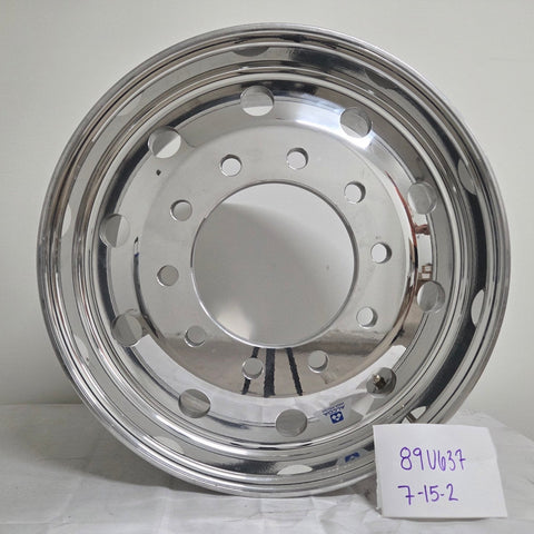 22.5x9.00 Alcoa 10x285mm Hub Pilot High Polish Flat Face Front (returned item)