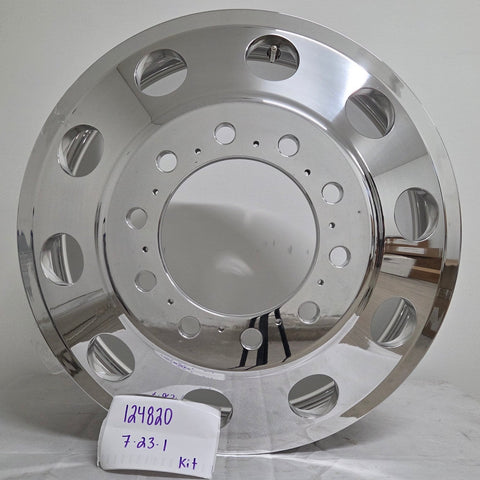 24x8.25 Mirror Forged Aluminum "Classic" 6 Wheel Kit w/ Adapters and Chrome Caps (Returned Kit)