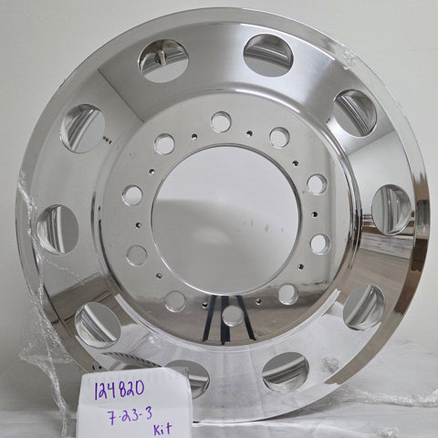 24x8.25 Mirror Forged Aluminum "Classic" 6 Wheel Kit w/ Adapters and Chrome Caps (Returned Kit)