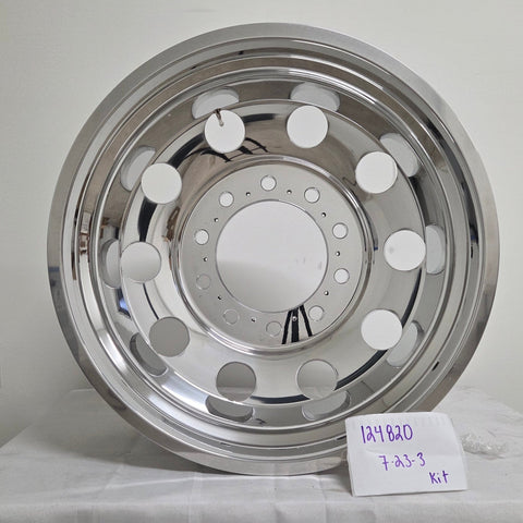 24x8.25 Mirror Forged Aluminum "Classic" 6 Wheel Kit w/ Adapters and Chrome Caps (Returned Kit)