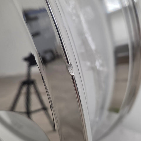 24x8.25 Mirror Forged Aluminum "Classic" 6 Wheel Kit w/ Adapters and Chrome Caps (Returned Kit)