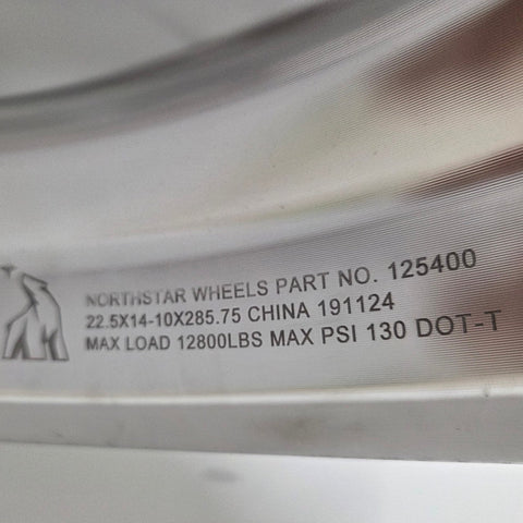 22.5x14.00 Northstar 10x285mm Standard Polish Super Single 2" Offset (returned item)