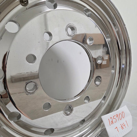 22.5x9.00 Northstar 10x285mm" Mirror Polish Front Hub Pilot Flat Face (returned item)