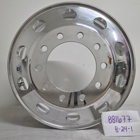 22.5” x 8.25” Alcoa Forged Aluminum Wheel – High Polish Both Sides, 10x285mm Hub Pilot (returned item)