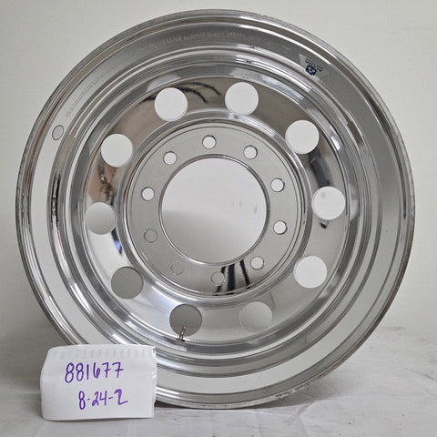 22.5” x 8.25” Alcoa Forged Aluminum Wheel – High Polish Both Sides, 10x285mm Hub Pilot (returned item)