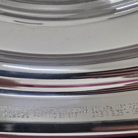 22.5” x 8.25” Alcoa Forged Aluminum Wheel – High Polish Both Sides, 10x285mm Hub Pilot (returned item)
