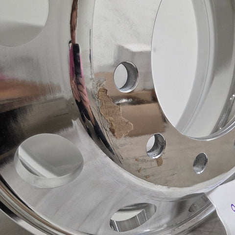 22.5” x 8.25” Alcoa Forged Aluminum Wheel – High Polish Both Sides, 10x285mm Hub Pilot (returned item)
