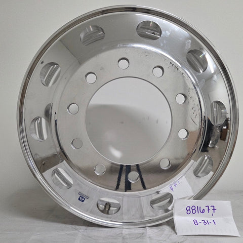 22.5” x 8.25” Alcoa Forged Aluminum Wheel – High Polish Both Sides, 10x285mm Hub Pilot (returned item)