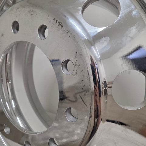 22.5” x 8.25” Alcoa Forged Aluminum Wheel – High Polish Both Sides, 10x285mm Hub Pilot (returned item)