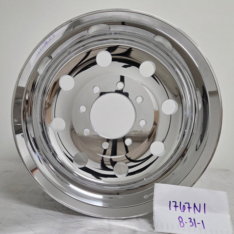 17.5x6.75 Northstar 8x6.5 Hub Pilot Mirror Polish Single Trailer Wheel (returned item)