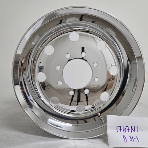 17.5x6.75 Northstar 8x6.5 Hub Pilot Mirror Polish Single Trailer Wheel (returned item)