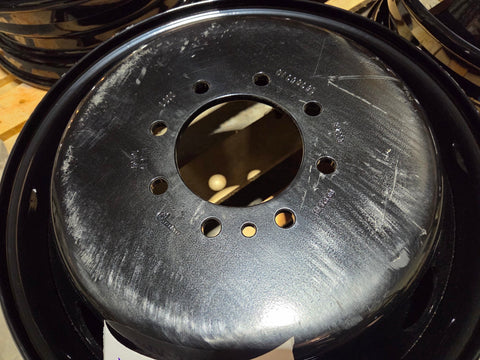 19.5x6.00 8x6.5" Black Steel (Dodge Ram 3500 1994-2018) (returned item)