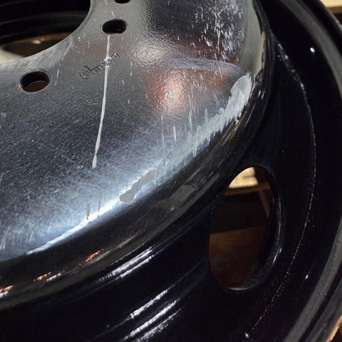 19.5x6.00 8x6.5" Black Steel (Dodge Ram 3500 1994-2018) (returned item)