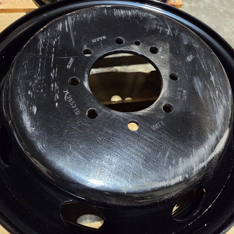 19.5x6.00 8x6.5" Black Steel (Dodge Ram 3500 1994-2018) (returned item)