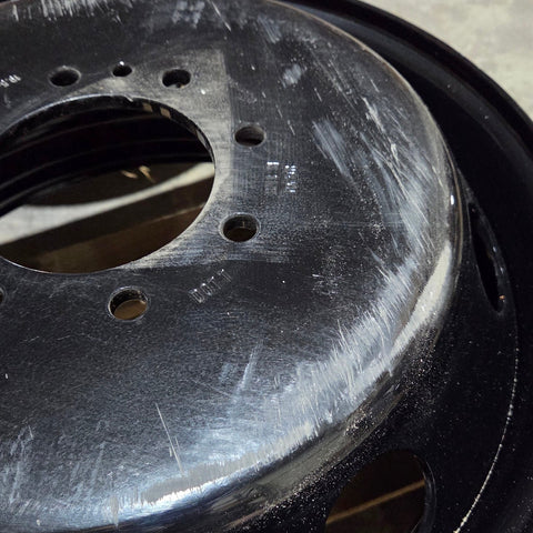 19.5x6.00 8x6.5" Black Steel (Dodge Ram 3500 1994-2018) (returned item)