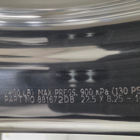 22.5x8.25 Alcoa® Forged  Wheel – Mirror Polish Rear with Dura-Bright® Protection, 10x285mm (returned item)