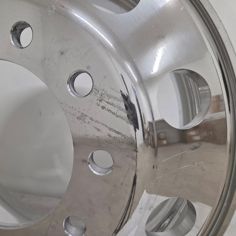 22.5” x 8.25” Alcoa Forged Aluminum Wheel – High Polish Both Sides, 10x285mm Hub Pilot (returned item)