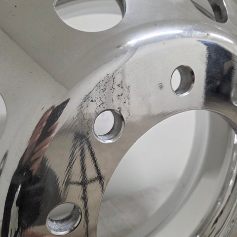 22.5” x 8.25” Alcoa Forged Aluminum Wheel – High Polish Both Sides, 10x285mm Hub Pilot (returned item)