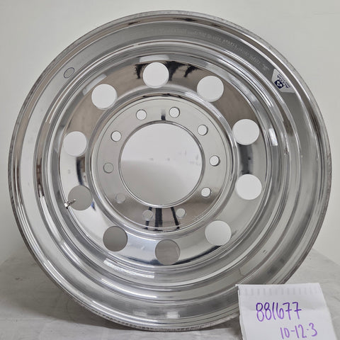 22.5” x 8.25” Alcoa Forged Aluminum Wheel – High Polish Both Sides, 10x285mm Hub Pilot (returned item)