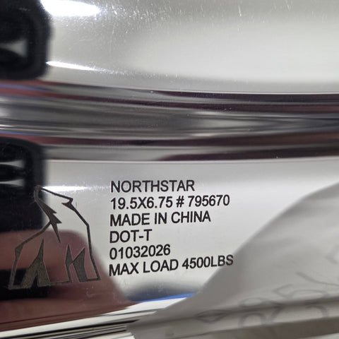19.5x6.75 Northstar 8x210mm Hub Pilot Mirror Polished Both Sides (Chevy/GMC 3500 DRW 2011-Present) (returned item)