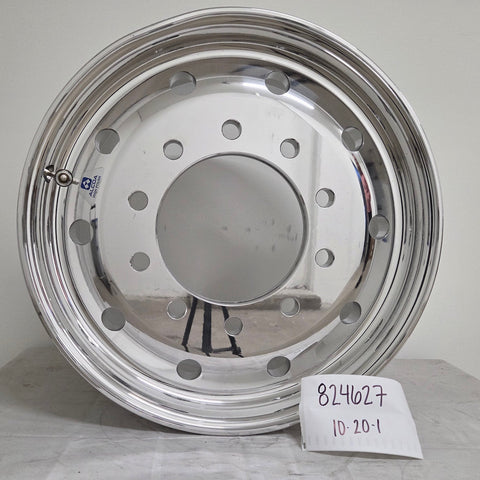 22.5x12.25 Alcoa 10x285mm Hub Pilot High Polish Flat Face Wheel Front Only (4.75 offset) (returned item)