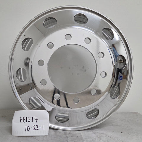 22.5” x 8.25” Alcoa Forged Aluminum Wheel – High Polish Both Sides, 10x285mm Hub Pilot (returned item)