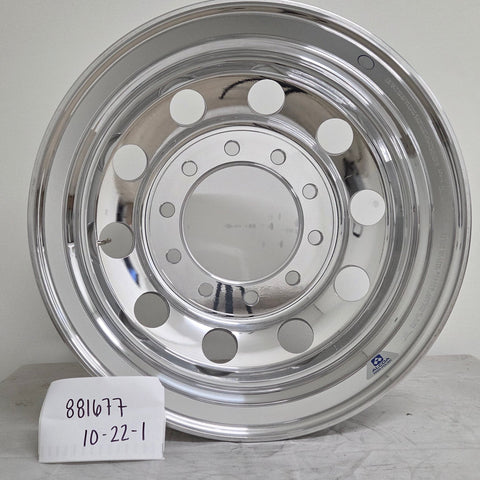 22.5” x 8.25” Alcoa Forged Aluminum Wheel – High Polish Both Sides, 10x285mm Hub Pilot (returned item)