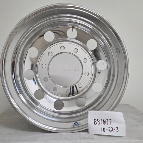 22.5” x 8.25” Alcoa Forged Aluminum Wheel – High Polish Both Sides, 10x285mm Hub Pilot (returned item)