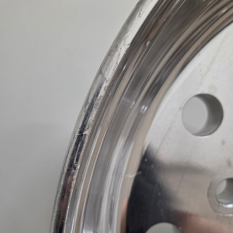 22.5x12.25 Accuride Standard Polish 2.75 Offset Super-Single Float Wheel (returned item)