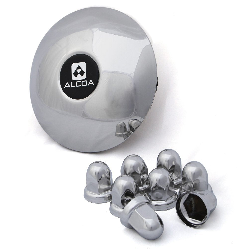 Front Alcoa Stainless Steel Hub & Lug Cover Kit (140230B)
