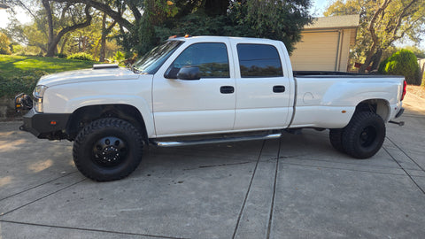 16x6 Spartan Alloy Satin Black Aluminum 4 Wheel Kit w/ Black Caps and Lugs (1977-2010 Chevy/GMC 3500, C30, K30, P30 DRW)