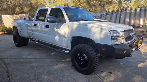 16x6 Spartan Alloy Satin Black Aluminum 4 Wheel Kit w/ Black Caps and Lugs (1977-2010 Chevy/GMC 3500, C30, K30, P30 DRW)