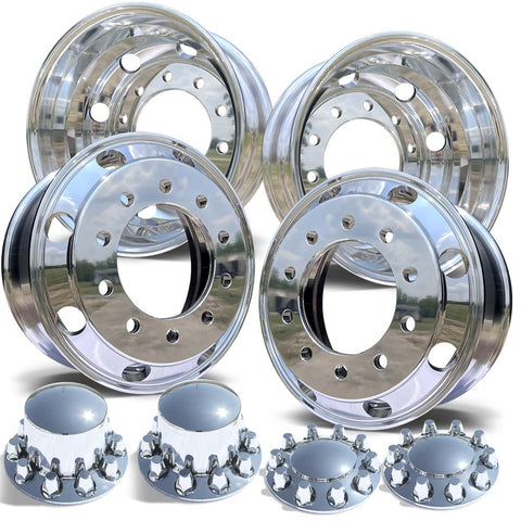 19.5x7.50 Northstar Mirror Polished Both Sides 4-Wheel Kit – 10x285mm