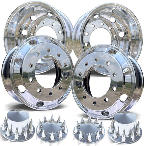 19.5x7.50 Northstar Mirror Polished Both Sides 4-Wheel Kit – 10x285mm