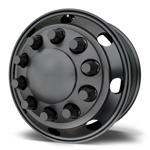 1-Ton Dually 8 to 10 lug Adapter w/ 19.5 Black Aluminum Northstar Wheels