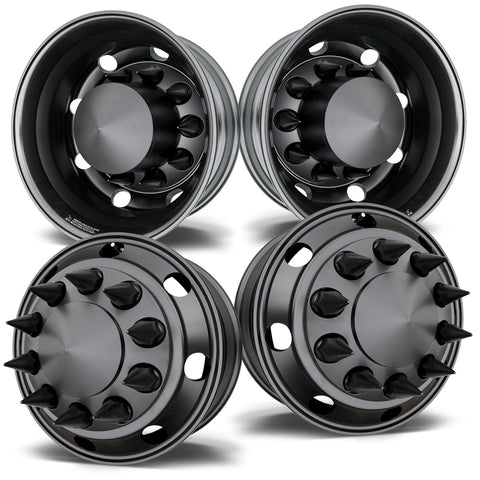 19.5x7.50 Northstar Satin Black 4-Wheel Kit – 10x285mm