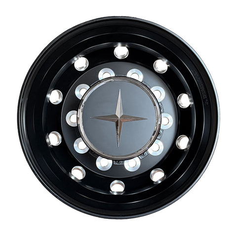 19.5x7.5 Northstar 10x285mm Hub Pilot Satin Black w/ Milling "Stellar" Rear